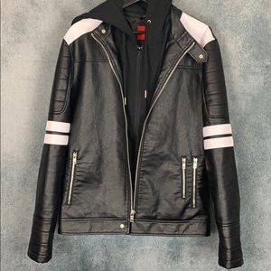Guess Los Angeles Black Leather Jacket